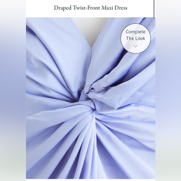 Abercrombie Draped Twist Front Maxi Dress Blue Size Small - Picture 3 of 10